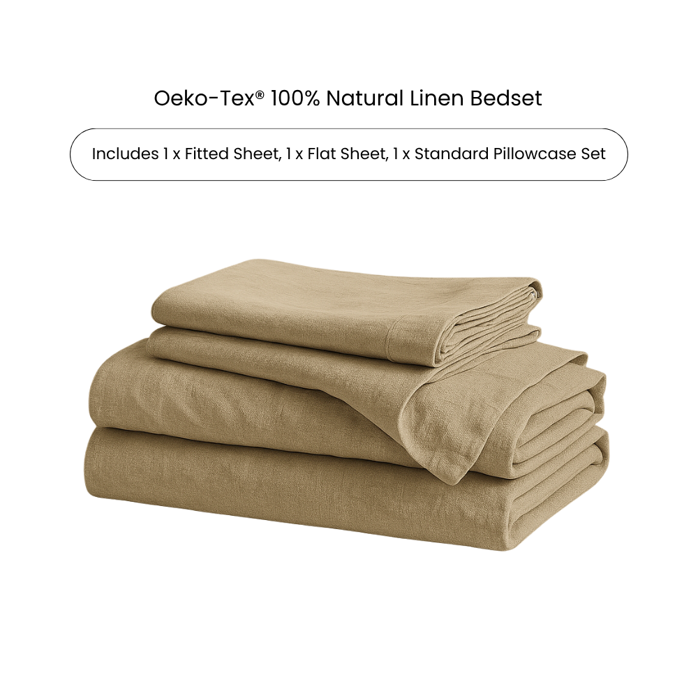 Oeko-Tex® 100% Natural Linen Bedset